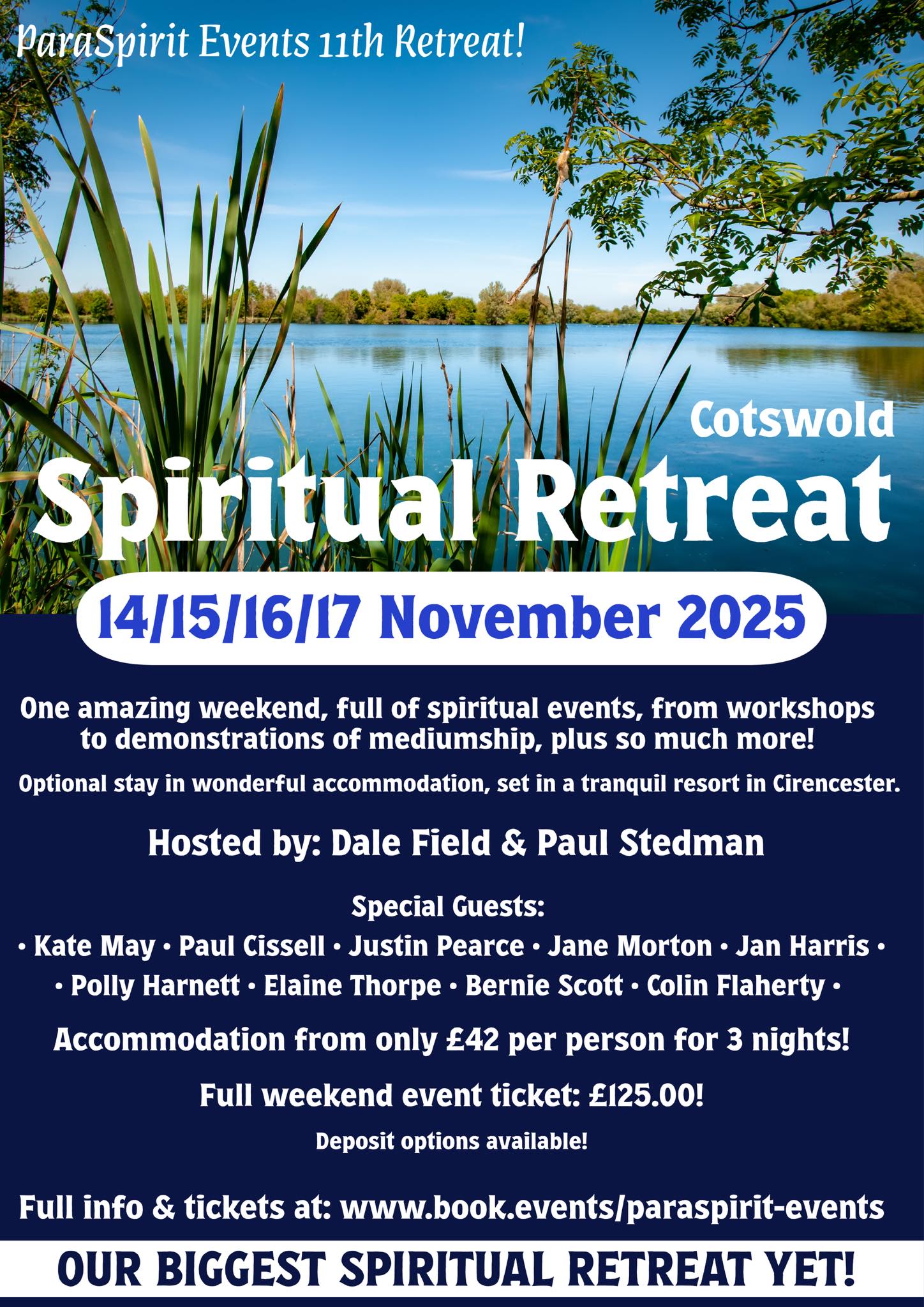 Friday 14th - Monday 17th November: Cotswold Spiritual Retreat 2025 (TICKETS RUNNING VERY LOW!)