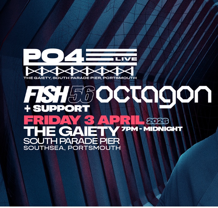 Friday 3rd April  2026  7.00pm to 1.00am PO4 Live Presents: Fish56Octagon at The Gaiety Southsea, South Parade Pier, Portsmouth