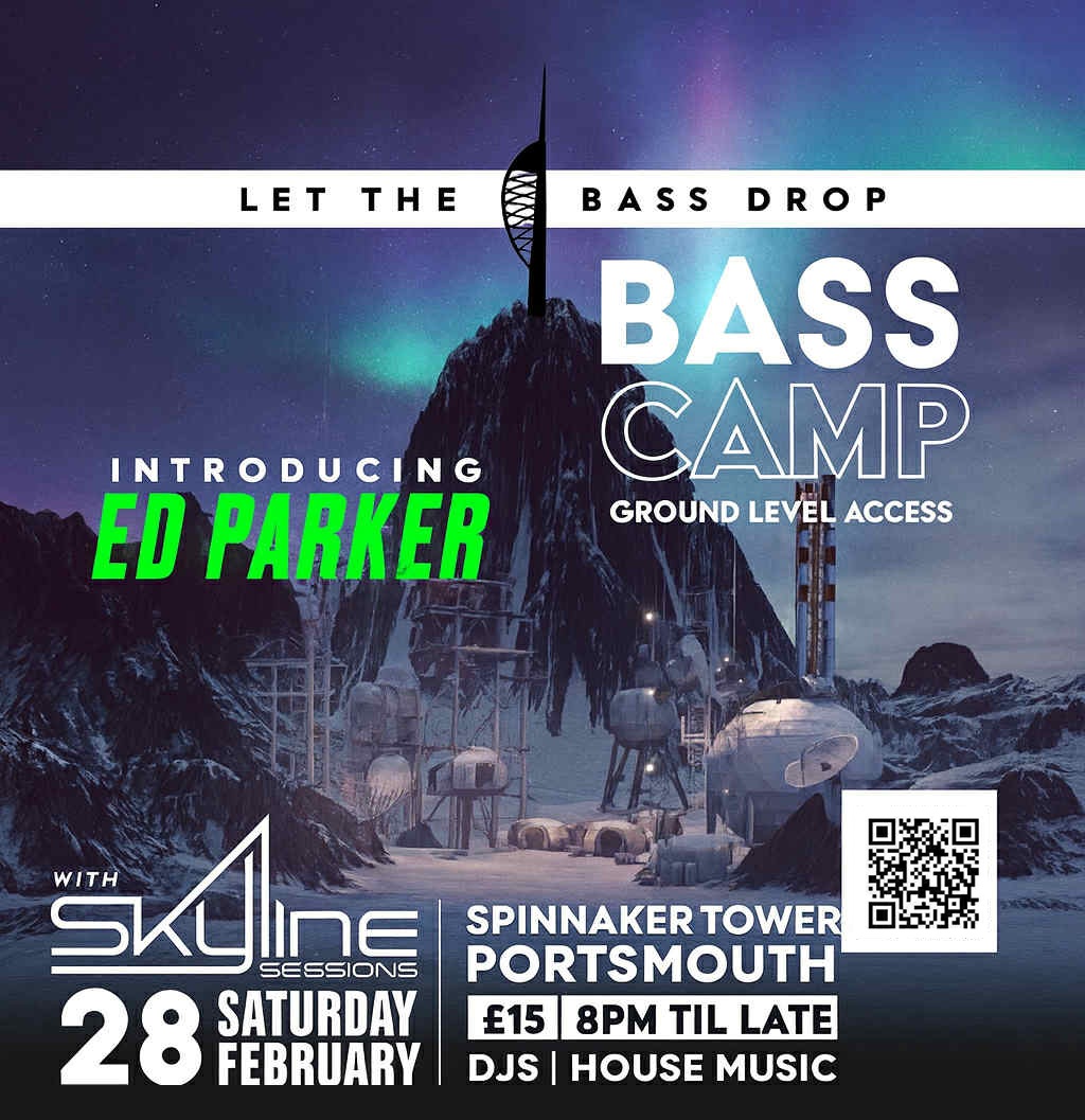 Saturday 28th February 2026 BASS CAMP  - Deep House • Dance • Tech • Big bass-heavy tracks that make your chest thump (Ground floor access) at Spinnaker Tower in Portsmouth
