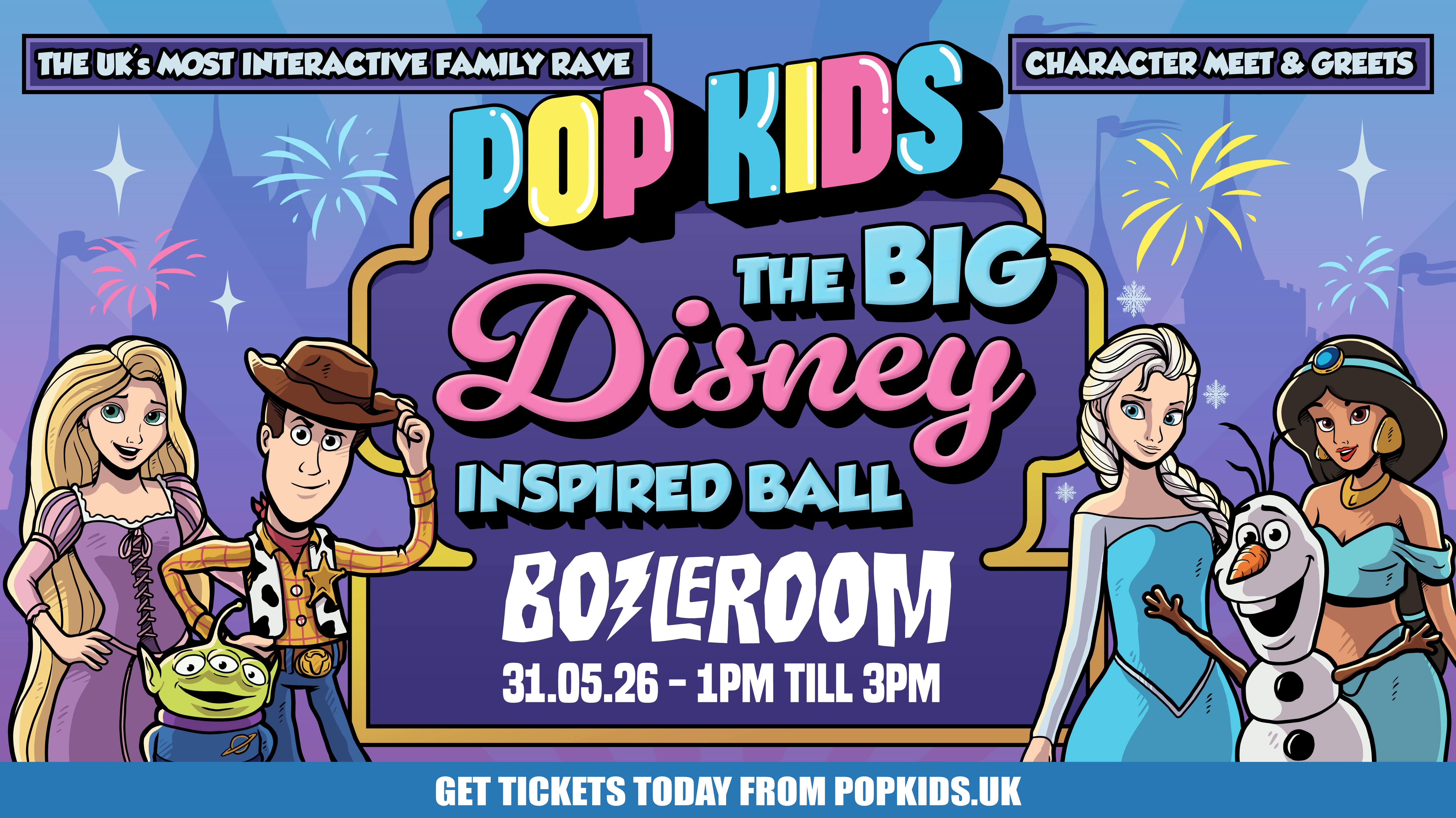 31st May 1pm - 3pm POPKIDS Big Disney Ball at Boileroom in Guildford
