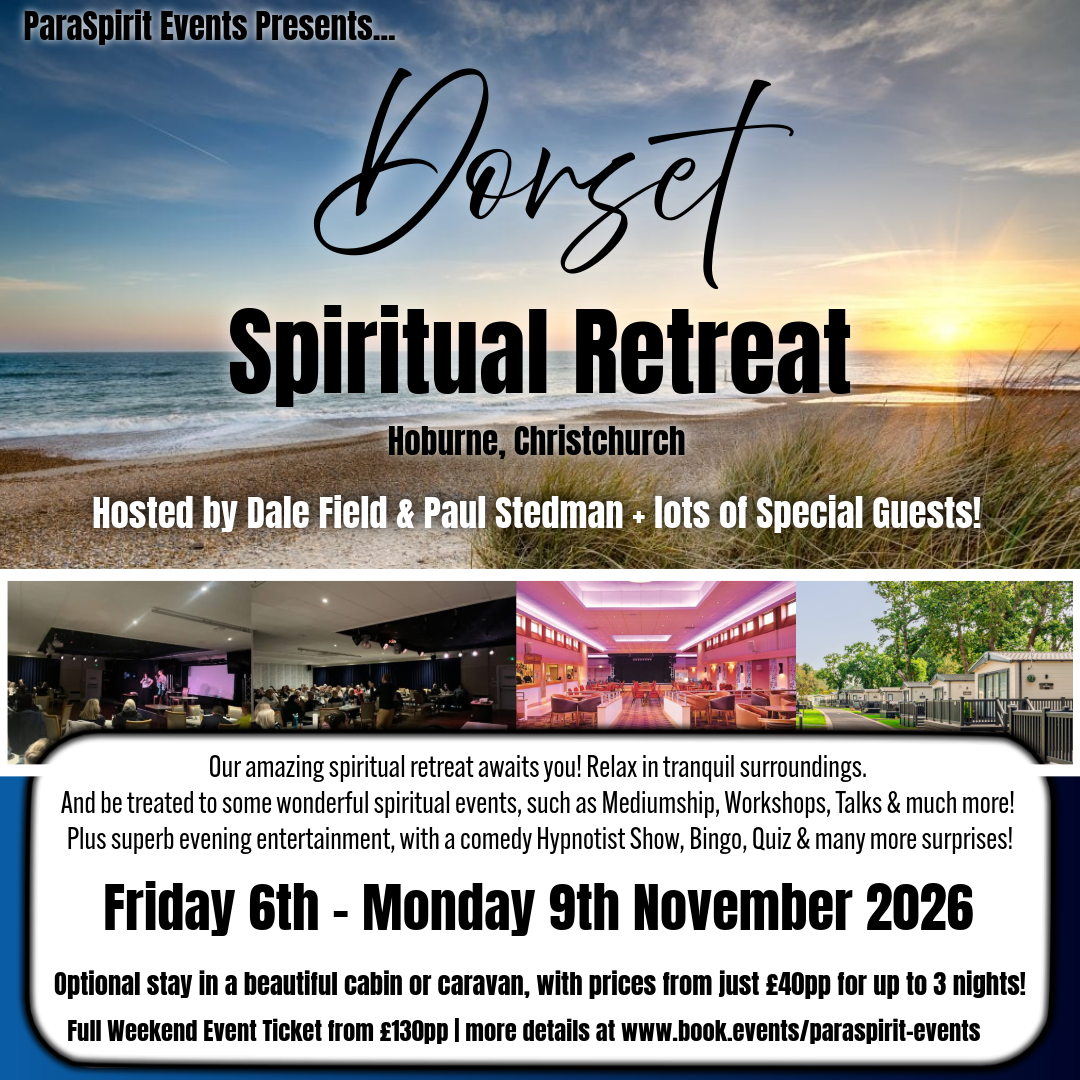 Friday 6th - Monday 9th November 2026: Dorset Spiritual Retreat (70%+ SOLD OUT!)
