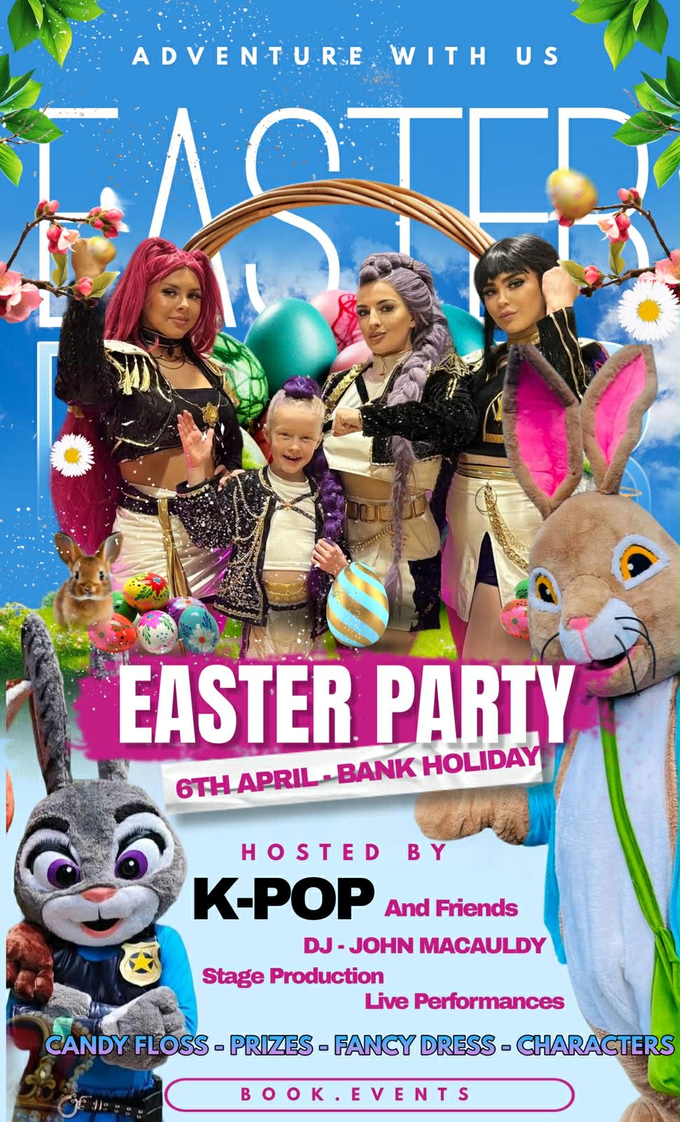 SOLD OUT - BANK HOLIDAY MONDAY 6th APRIL  11.00am - 1.00pm EASTER PARTY Hosted by K-POP and friends at The Gaiety Southsea, South Parade Pier Portsmouth