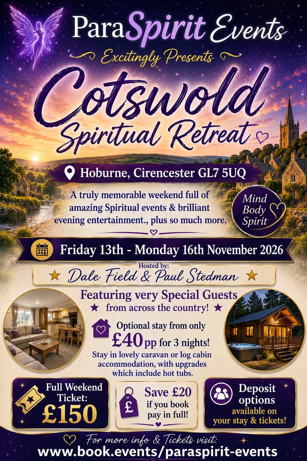Friday 13th - Monday 16th November 2026: Cotswold Spiritual Retreat 